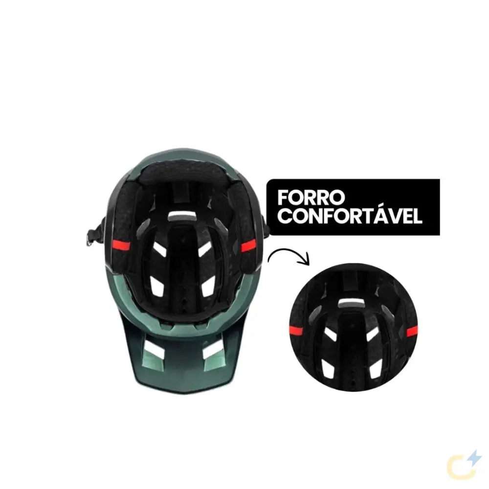 Capacete MTB Fox | BRINDE SUPORTE CAMERA E FAROL