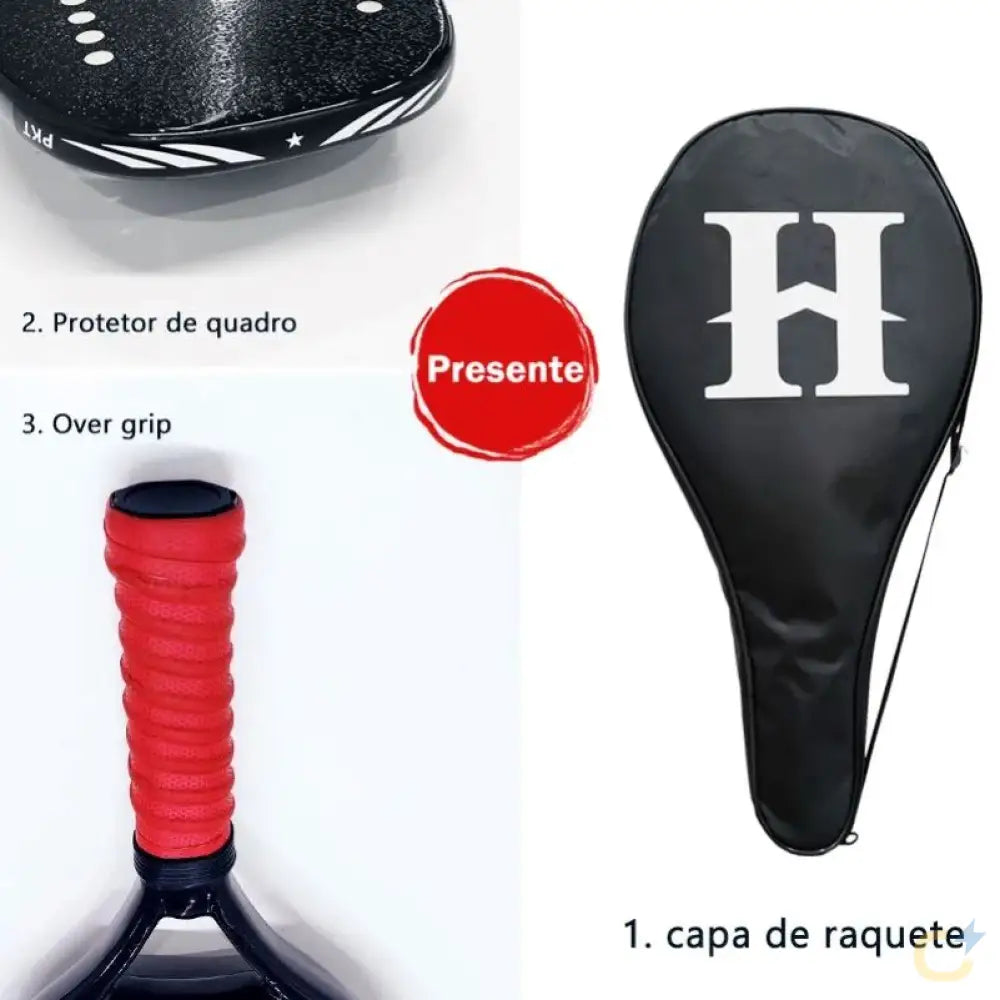 Raquete de Carbono 3k para Beach Tennis Ateneia