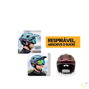Capacete MTB Fox | BRINDE SUPORTE CAMERA E FAROL