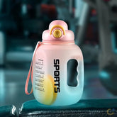 GIANXI Esporte Garrafa de Água Portátil Fitness Copo de Plástico Com Palha Grande Capacidade Viagem Ao Ar Livre Garrafas de Água Grandes Drinkware