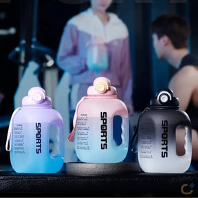 GIANXI Esporte Garrafa de Água Portátil Fitness Copo de Plástico Com Palha Grande Capacidade Viagem Ao Ar Livre Garrafas de Água Grandes Drinkware